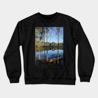 Reflections at the dam at Magpie Springs - Adelaide Hills Wine Region - Fleurieu Peninsula - South Australia Crewneck Sweatshirt